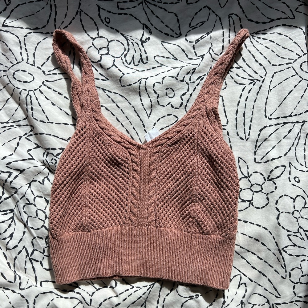 Neutral Knit Crop Tank